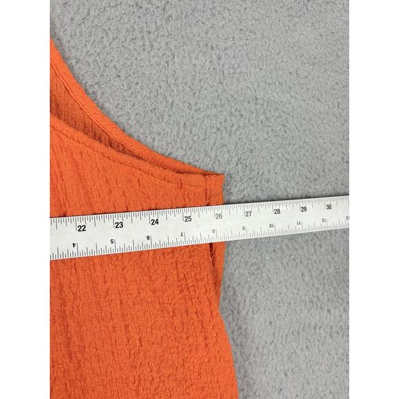 IC by Connie K Cardigan Women’s XL Orange Crinkle Pockets Relaxed Lagenlook USA - Picture 9 of 10